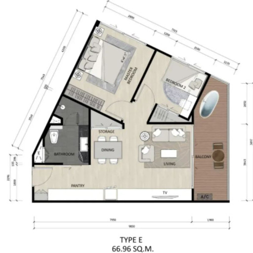 Sea Heaven, 2 bedroom apartments - from 62 m² to 79 m²