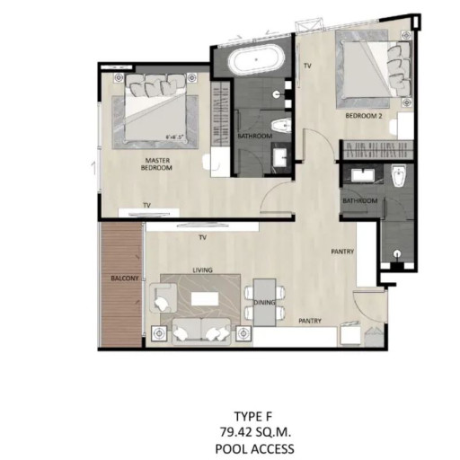 Sea Heaven, 2 bedroom apartments - from 62 m² to 79 m²