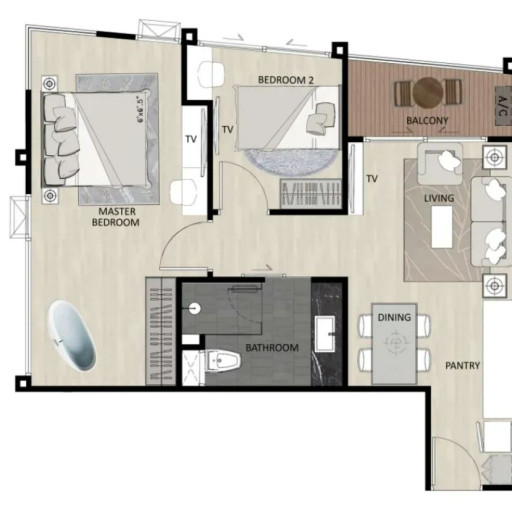 Sea Heaven, 2 bedroom apartments - from 62 m² to 79 m²